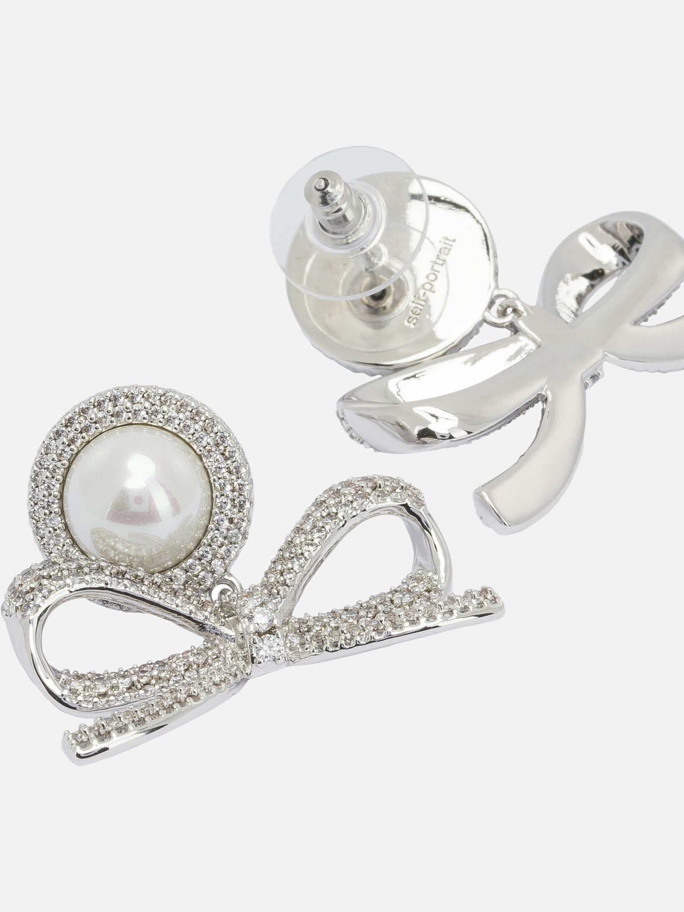 Earrings 100% brass  Silver - Self-portrait Women | PDP | VIETTI Online Store | thumbnail_2