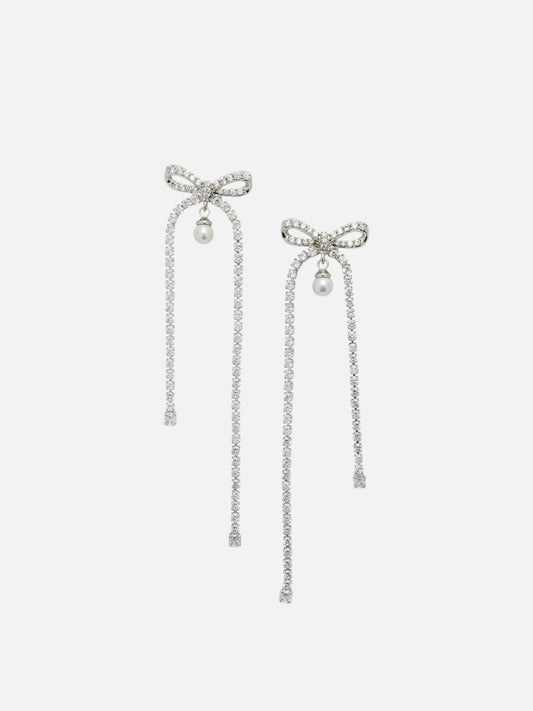 Earrings 100% copper  Silver - Self-portrait Women | PDP | VIETTI Online Store 
