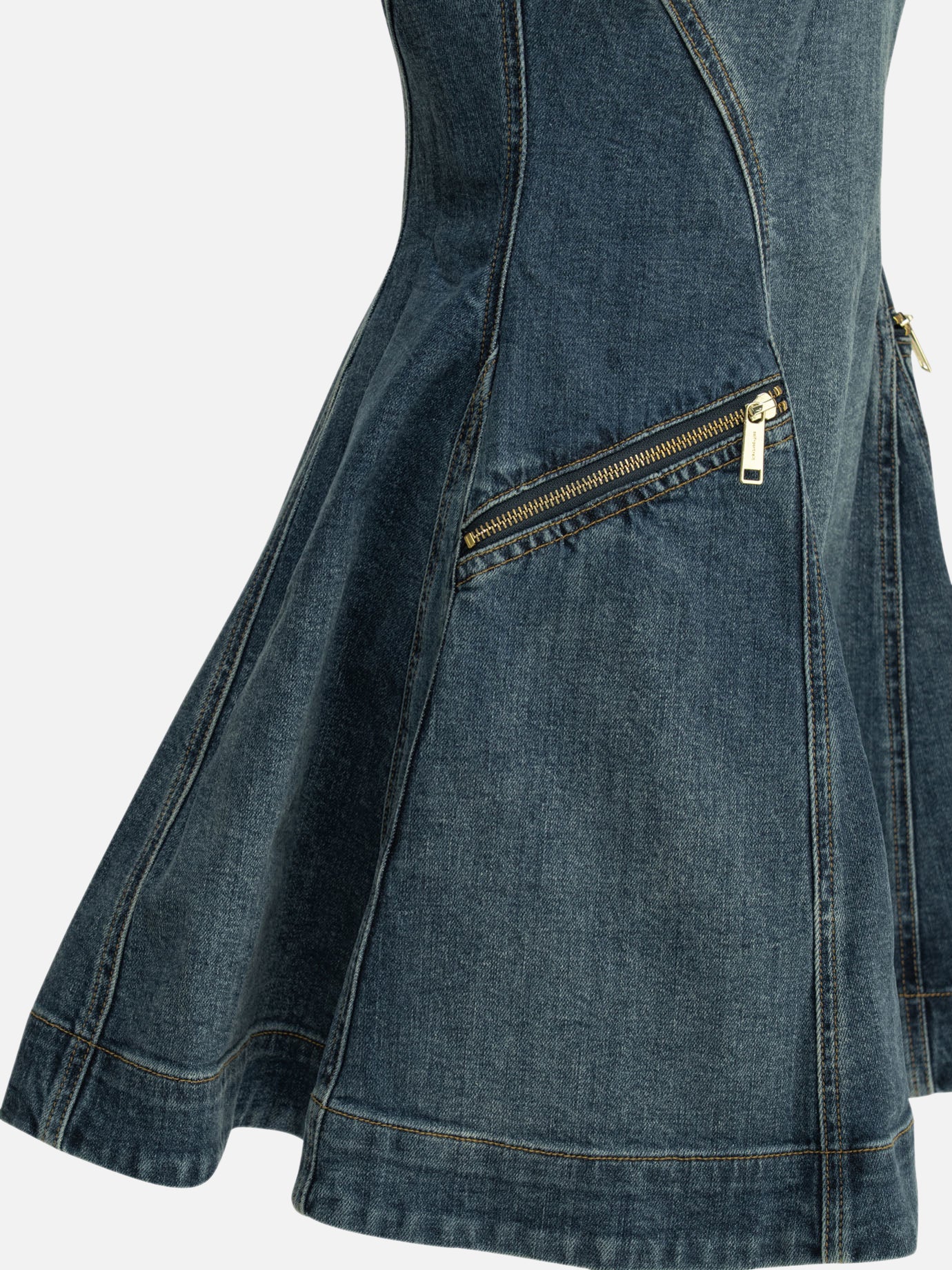 Mini dresses Solid colour  Blue - Self-portrait Women | PDP | VIETTI Online Store | thumbnail_4