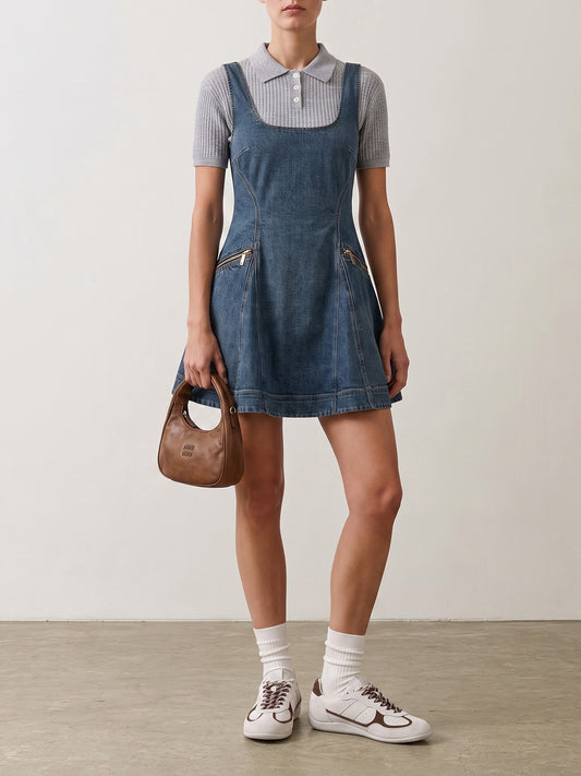 Mini dresses Solid colour  Blue - Self-portrait Women | PDP | VIETTI Online Store | 2
