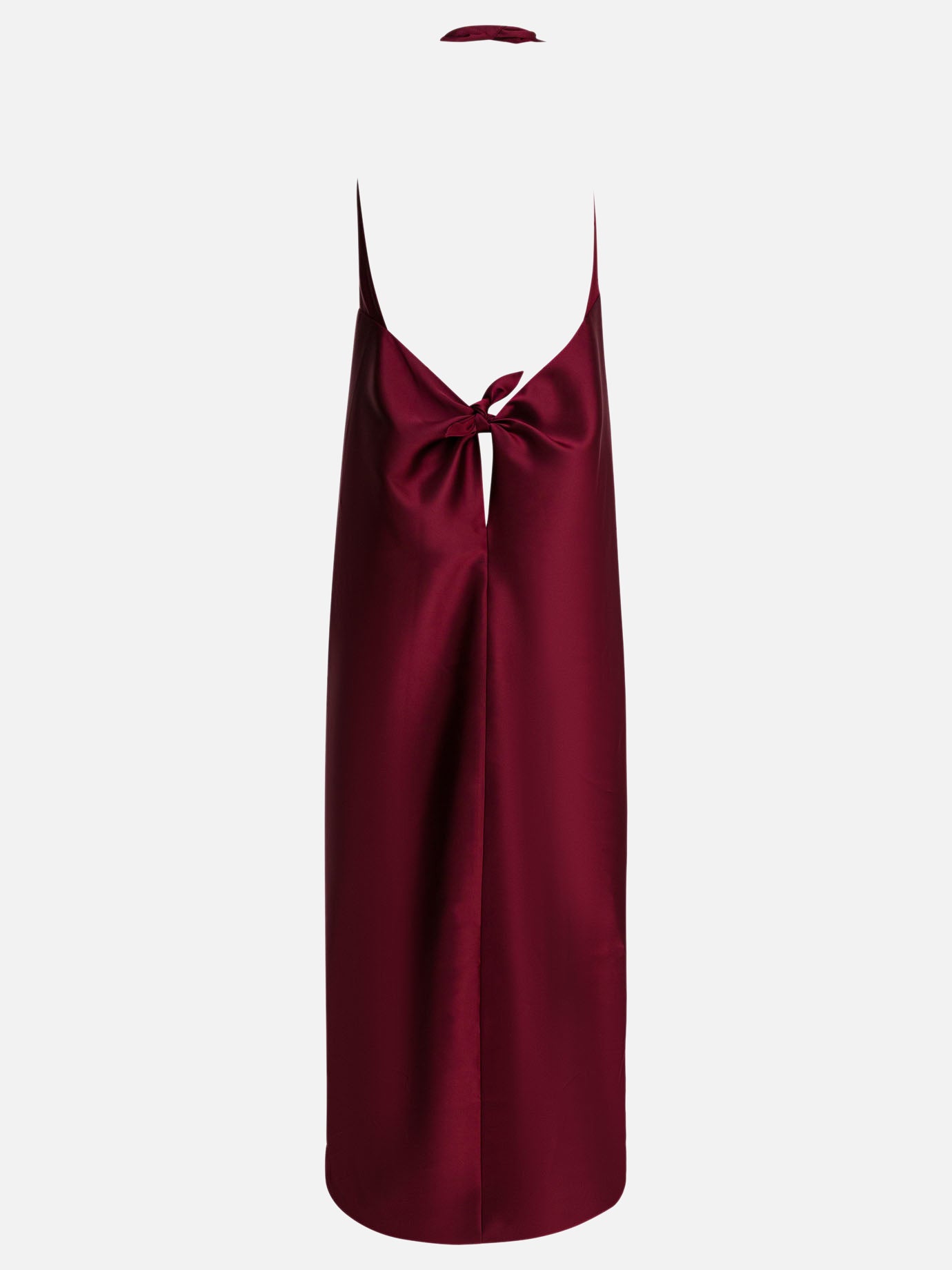 Semper Flared dress with American neckline Red - Women | VIETTI Online Store Semper Flared dress with American neckline Red - Women | VIETTI Online Store