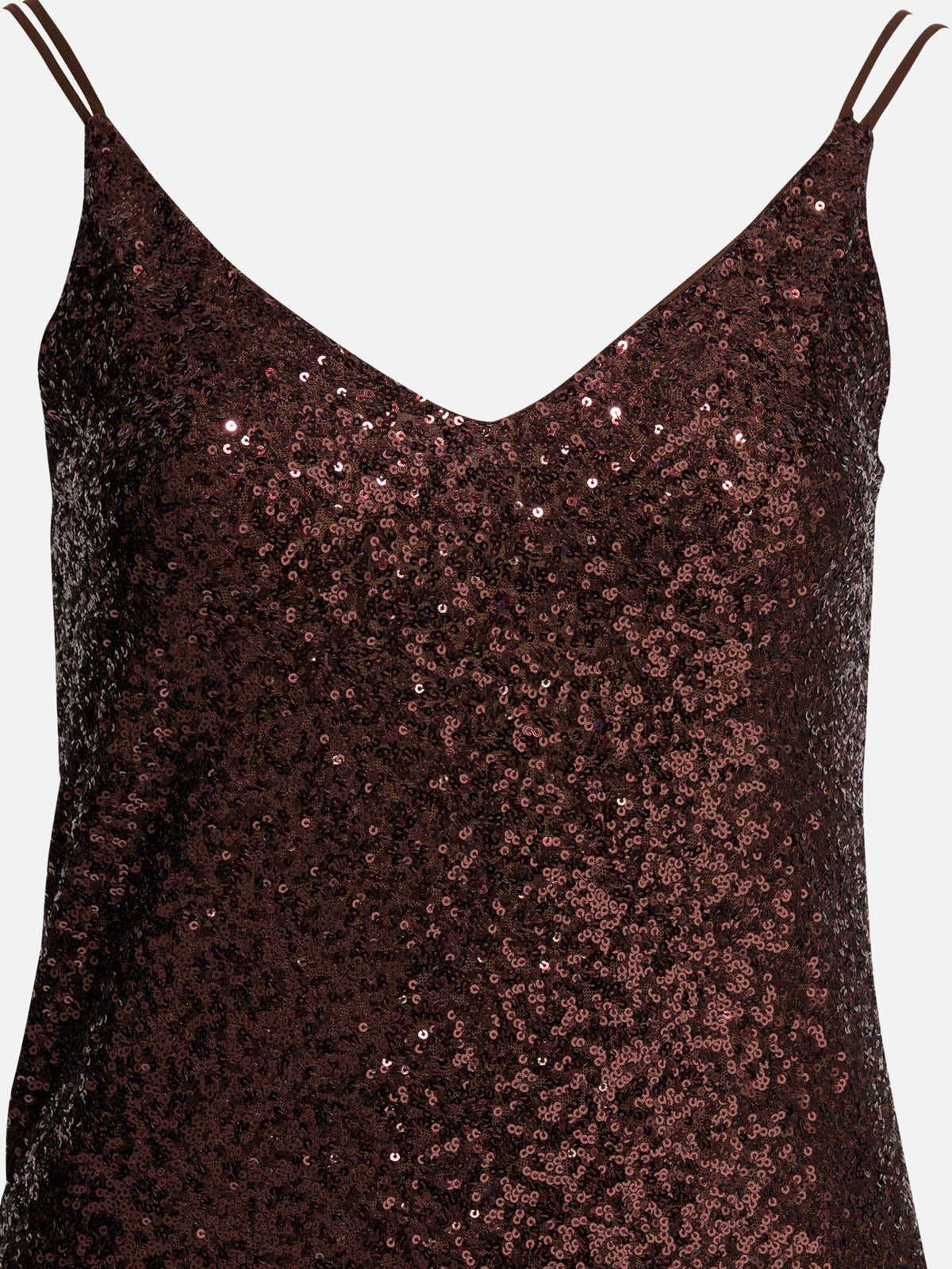 Semper Long sequined dress Brown