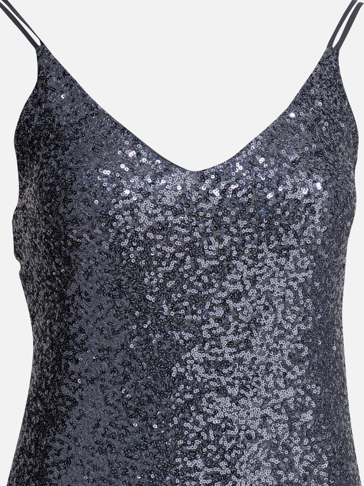 Semper Long sequined dress Grey
