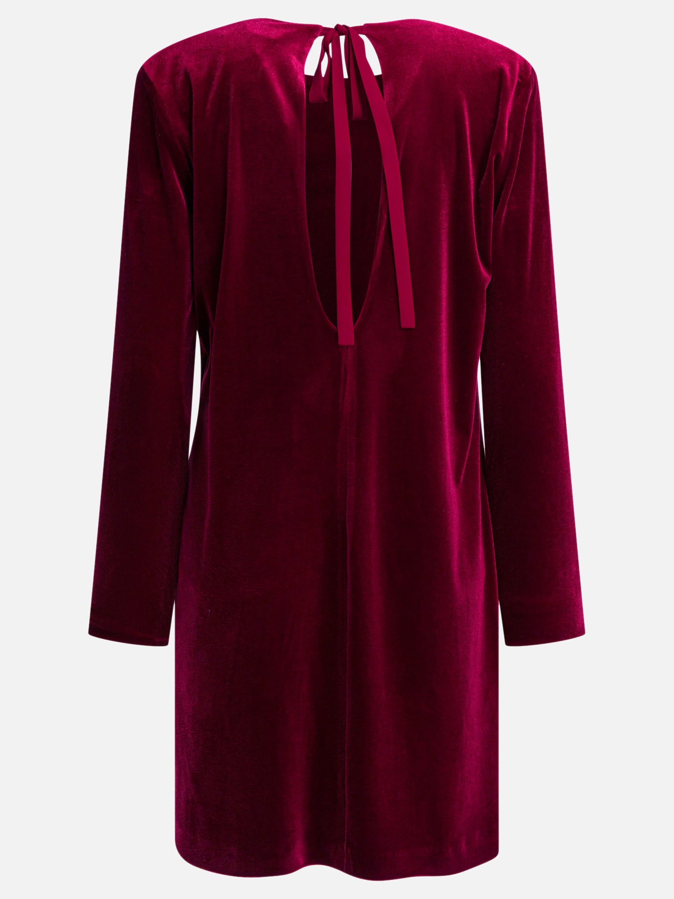 Semper-Short Velvet Dress Dresses Bordeaux-Dresses Semper-Short Velvet Dress Dresses Bordeaux-Dresses