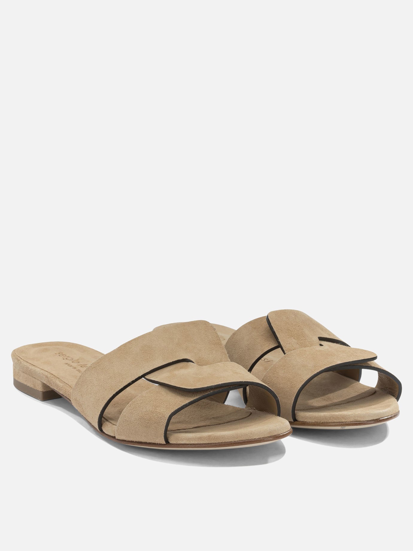 Slides 100% leather - 100% leather  Beige - Sergio Levantesi Women | PDP | VIETTI Online Store | Zoom-Modal_2
