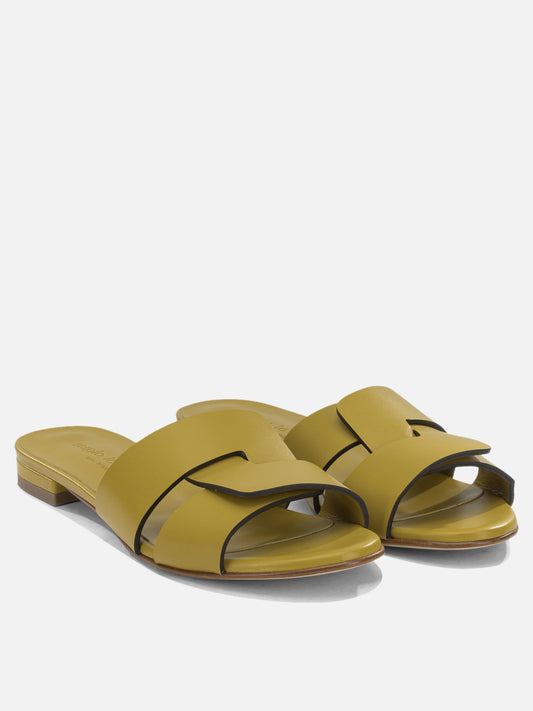 Slides 100% leather - 100% leather  Giallo - Sergio Levantesi Donna | VIETTI Online Store | 2
