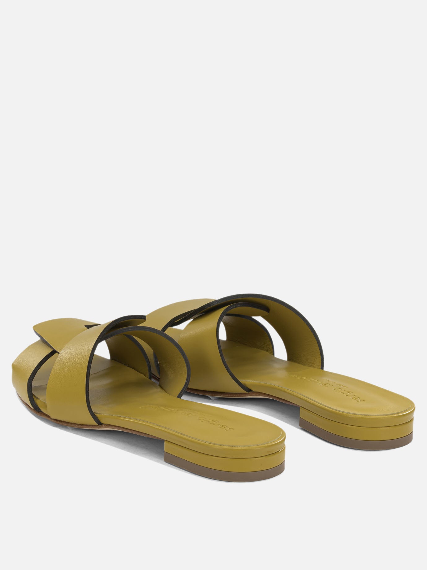 Slides 100% leather - 100% leather  Yellow - Sergio Levantesi Women | PDP | VIETTI Online Store | thumbnail_4