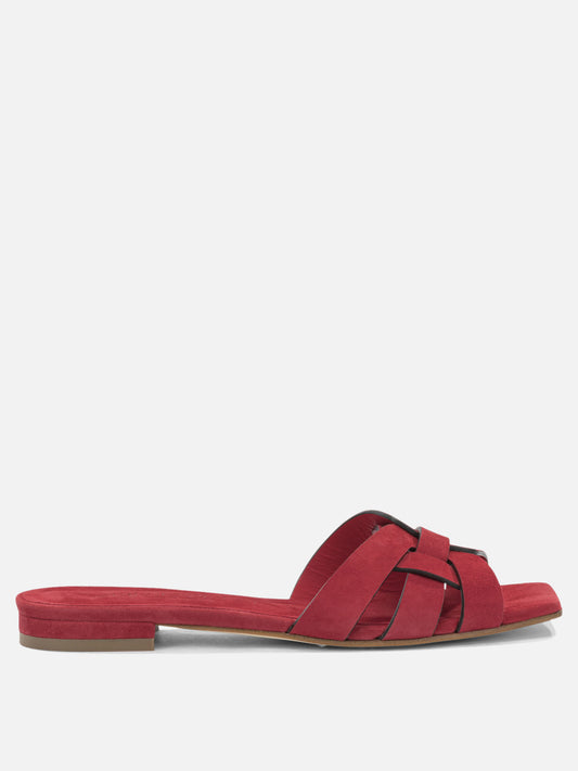 Slides 100% leather - 100% leather  Rosso - Sergio Levantesi Donna | VIETTI Online Store 
