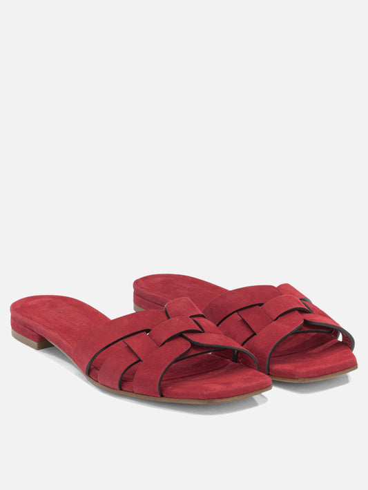 Slides 100% leather - 100% leather  Rosso - Sergio Levantesi Donna | VIETTI Online Store | 2
