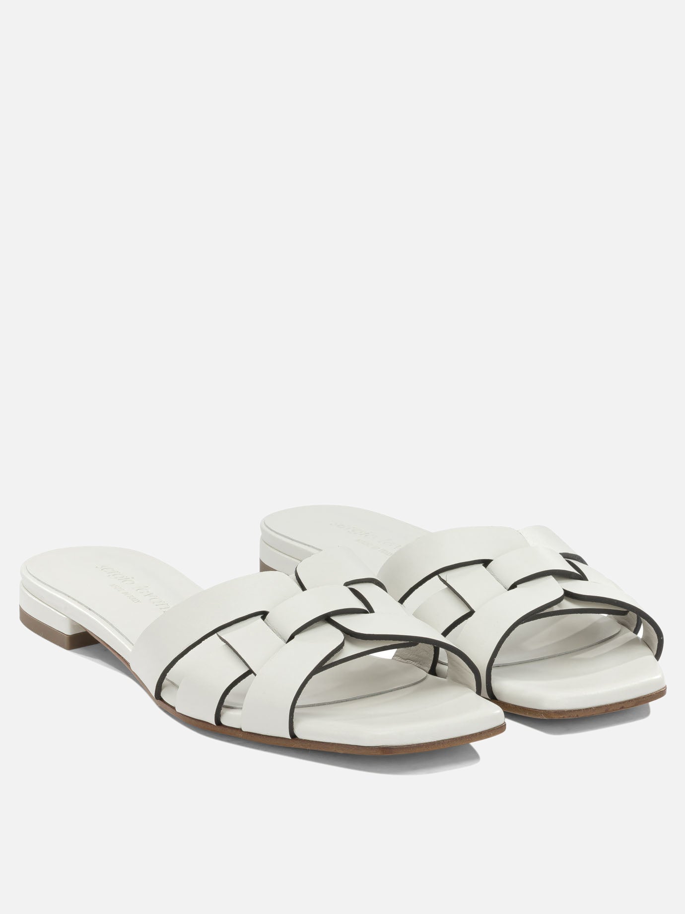 Slides 100% leather - 100% leather  White - Sergio Levantesi Women | PDP | VIETTI Online Store | Zoom-Modal_2
