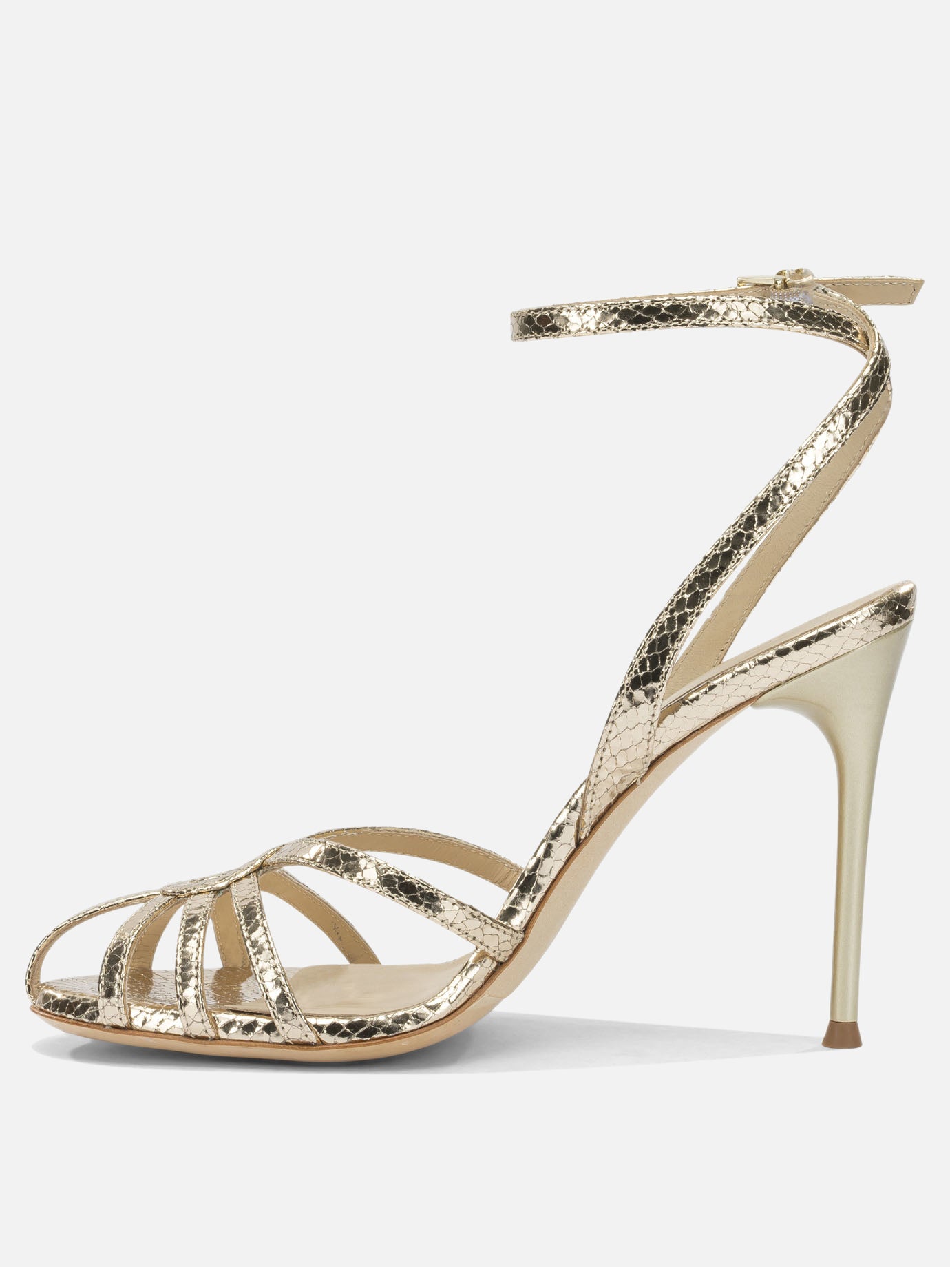 Heeled sandals 100% leather - 100% leather  Gold - Sergio Levantesi Women | PDP | VIETTI Online Store | Zoom-Modal_3

