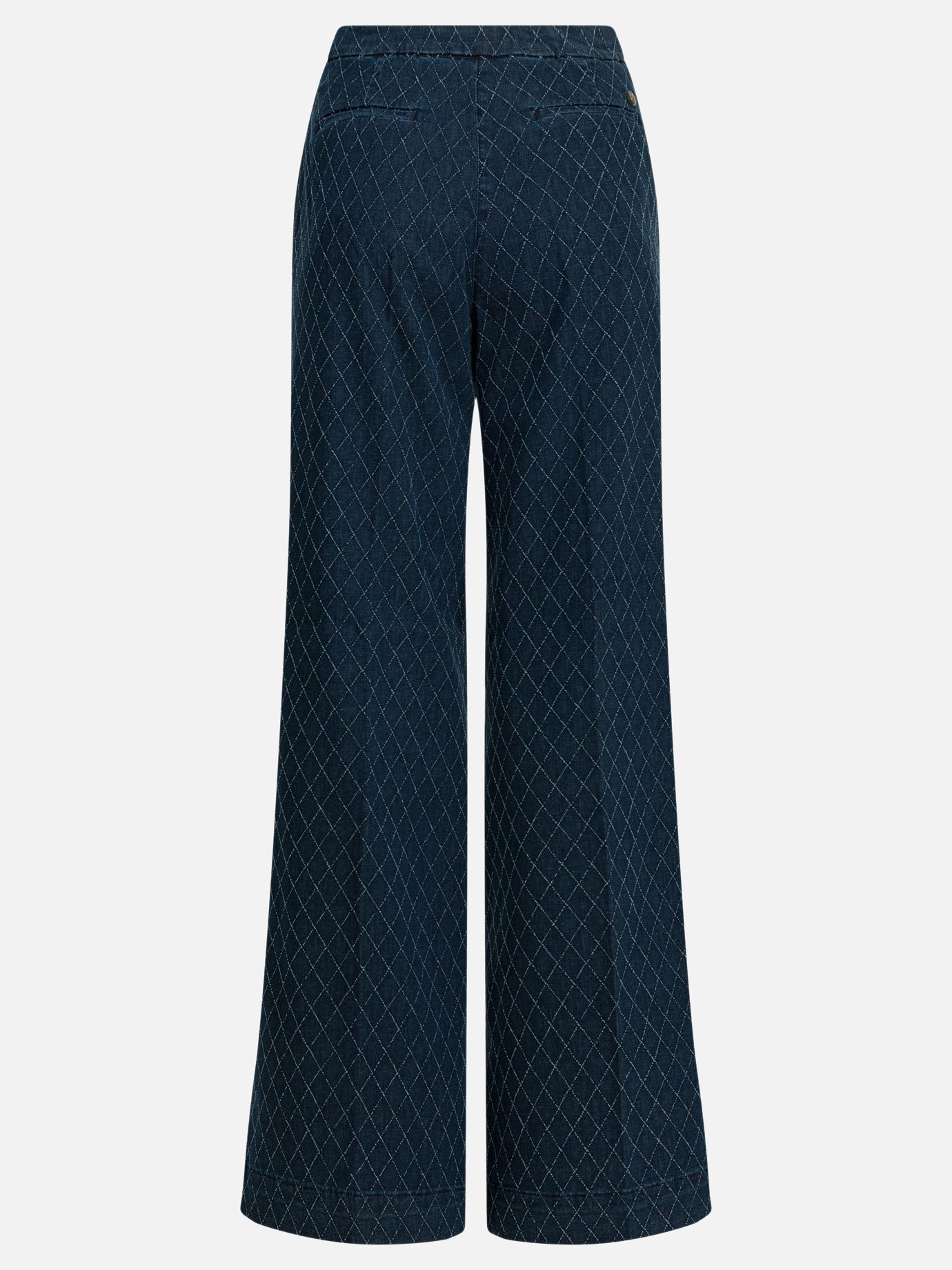 Jeans a gamba larga Solid colour  Blu - Shaft Jeans Donna | PDP | VIETTI Online Store | thumbnail_2