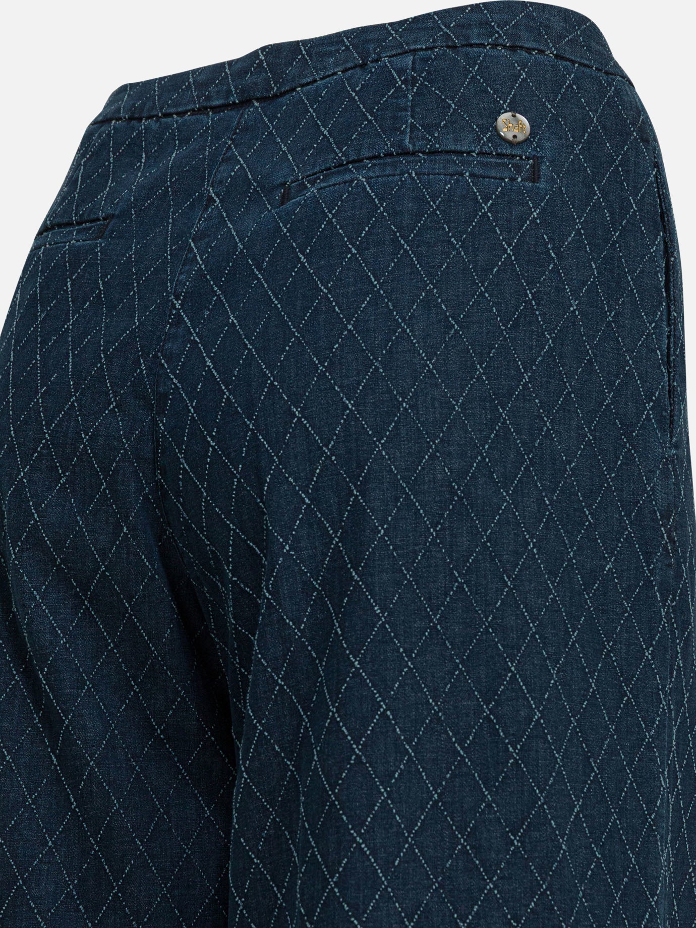 Jeans a gamba larga Solid colour  Blu - Shaft Jeans Donna | PDP | VIETTI Online Store | thumbnail_4