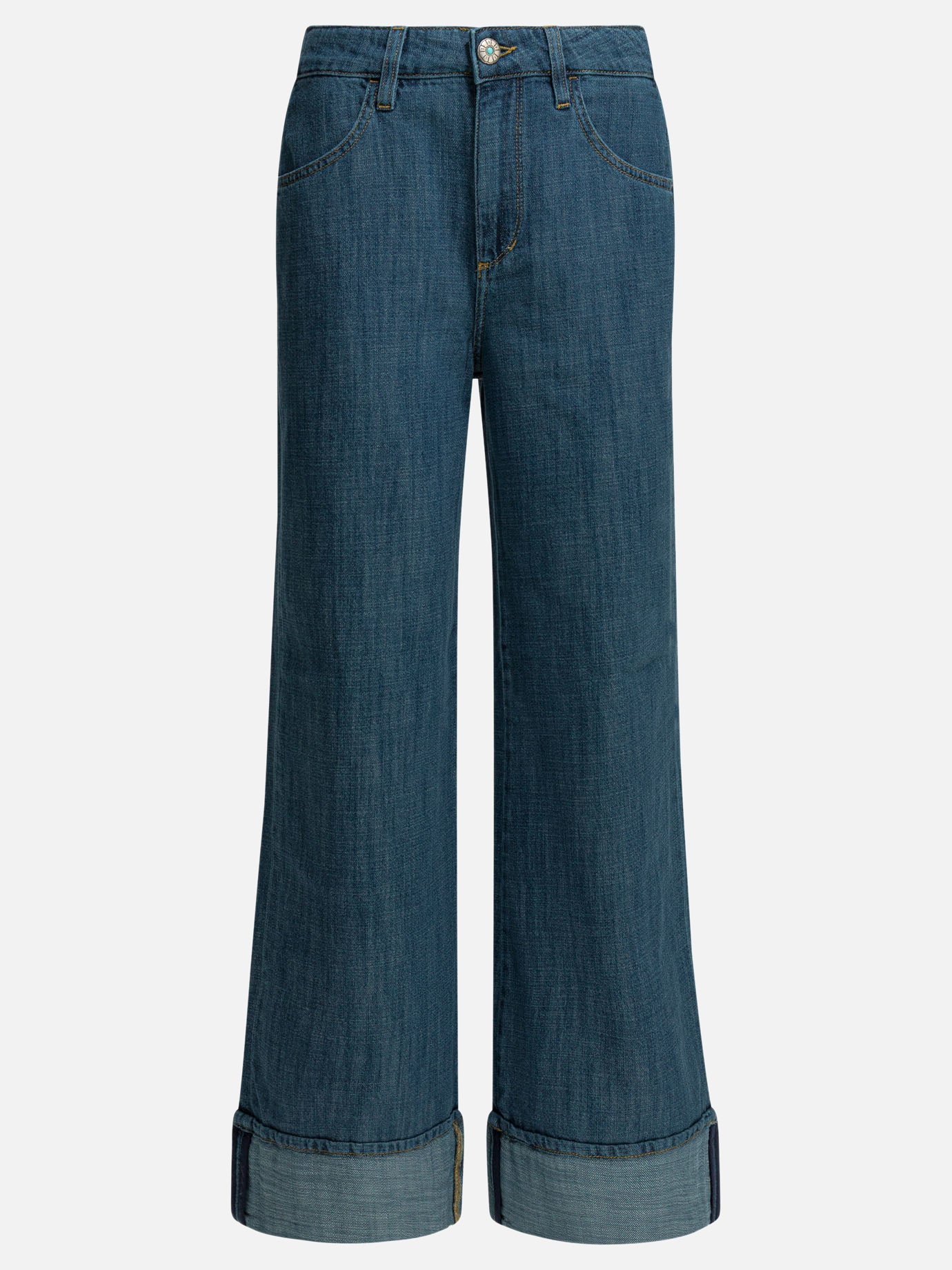 Jeans svasati Solid colour  Blu - Shaft Jeans Donna | PDP | VIETTI Online Store | Zoom-Modal

