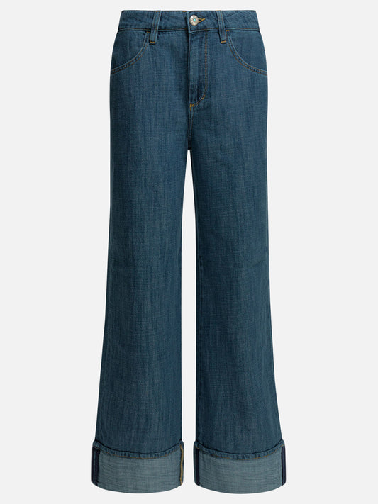 Jeans svasati Solid colour  Blu - Shaft Jeans Donna | PLP | VIETTI Online Store 
