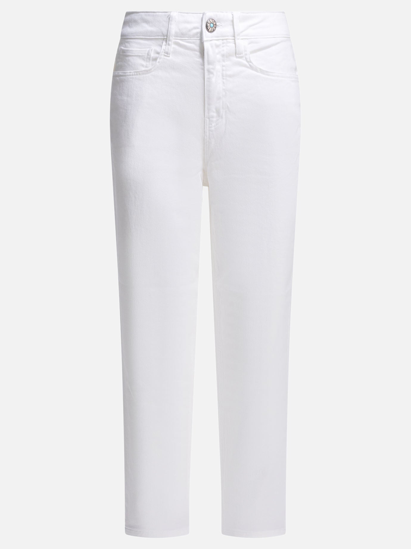 Jeans a gamba dritta Solid colour  Bianco - Shaft Jeans Donna | PDP | VIETTI Online Store | Zoom-Modal
