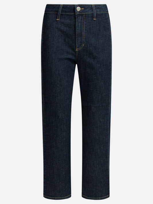 Straight-leg jeans Solid colour  Blue - Shaft Jeans Women | PDP | VIETTI Online Store 
