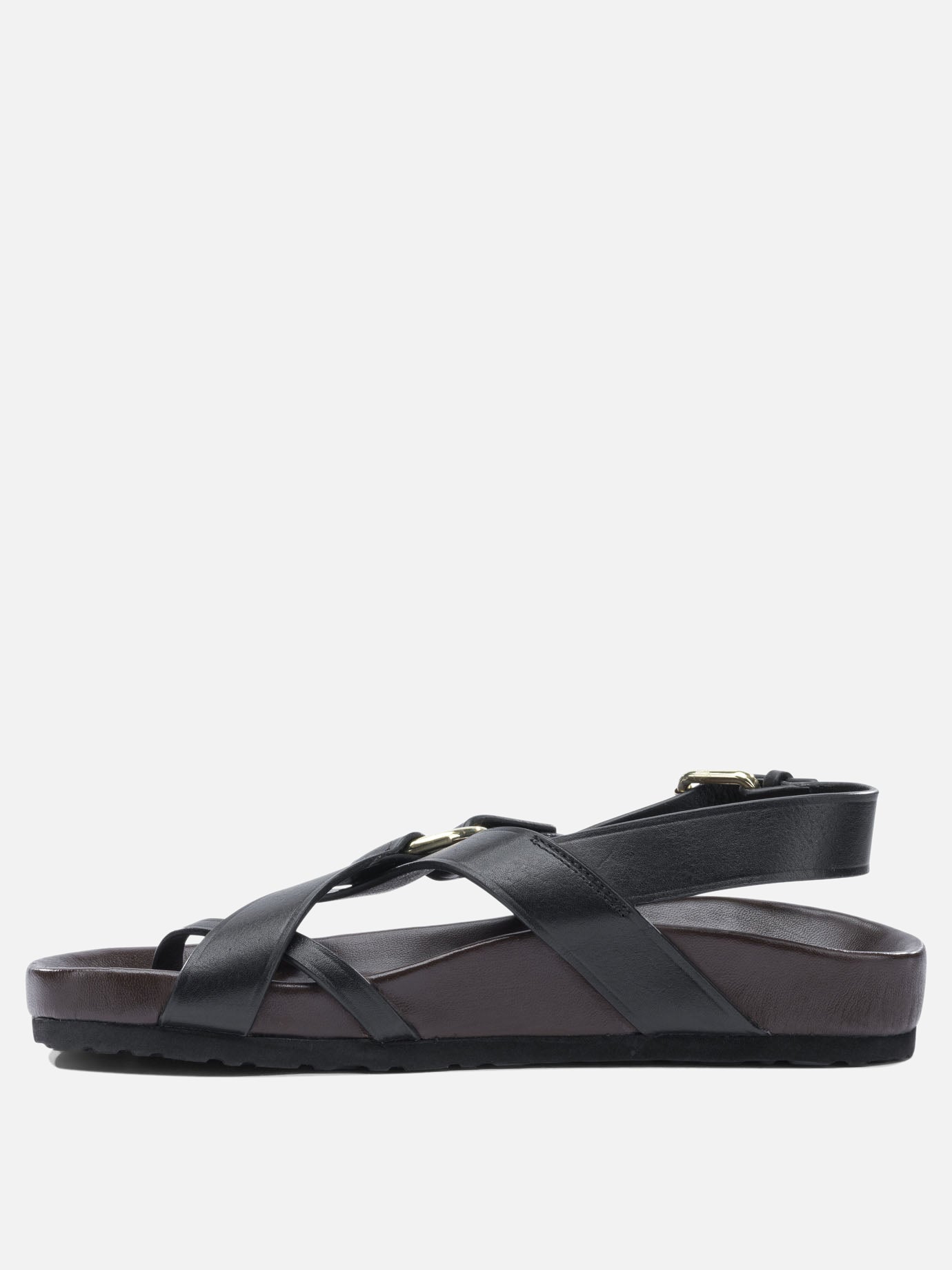 Flat sandals 100% leather - 100% rubber  Black - Soeur Women | PDP | VIETTI Online Store | thumbnail_3