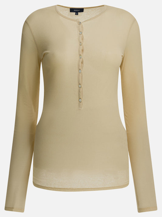 T-shirt serafino Solid colour  Beige - Soeur Donna | PDP | VIETTI Online Store 
