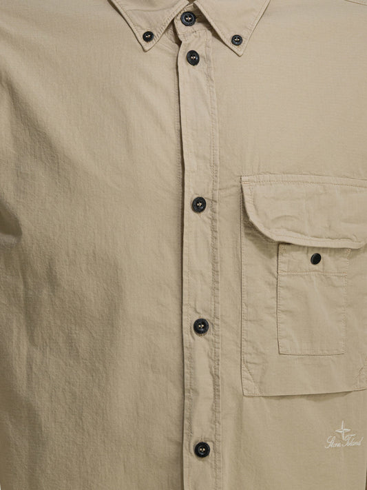 Stone Island Casual button-down shirt Beige

