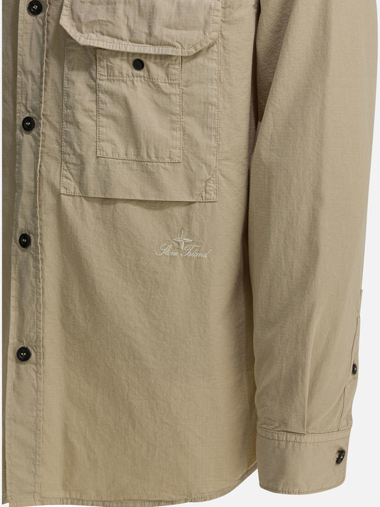 Stone Island Casual button-down shirt Beige

