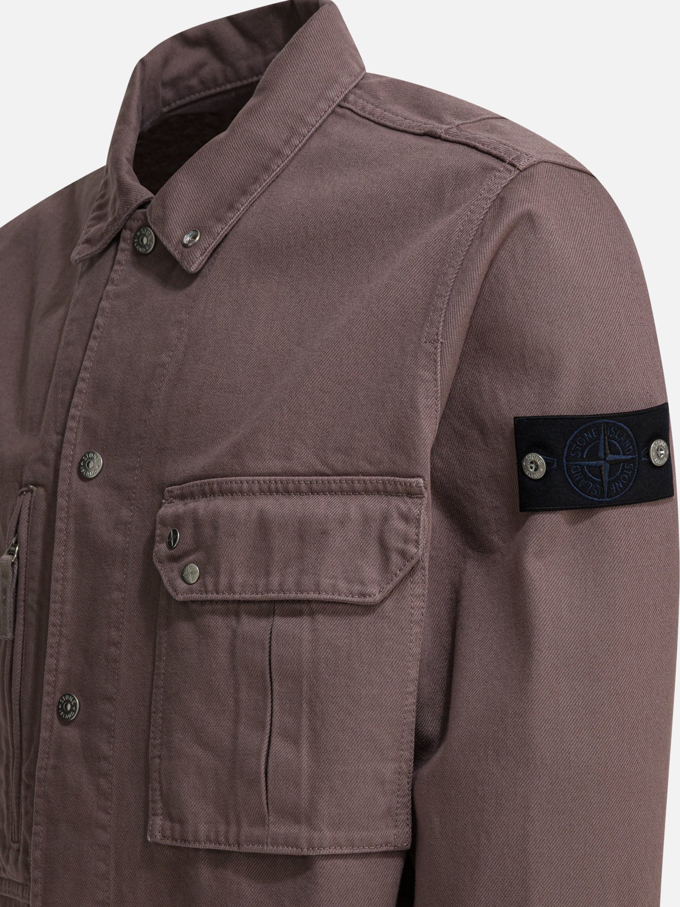 Overshirt jackets Logo  Purple - Stone Island Men | PDP | VIETTI Online Store | thumbnail_3