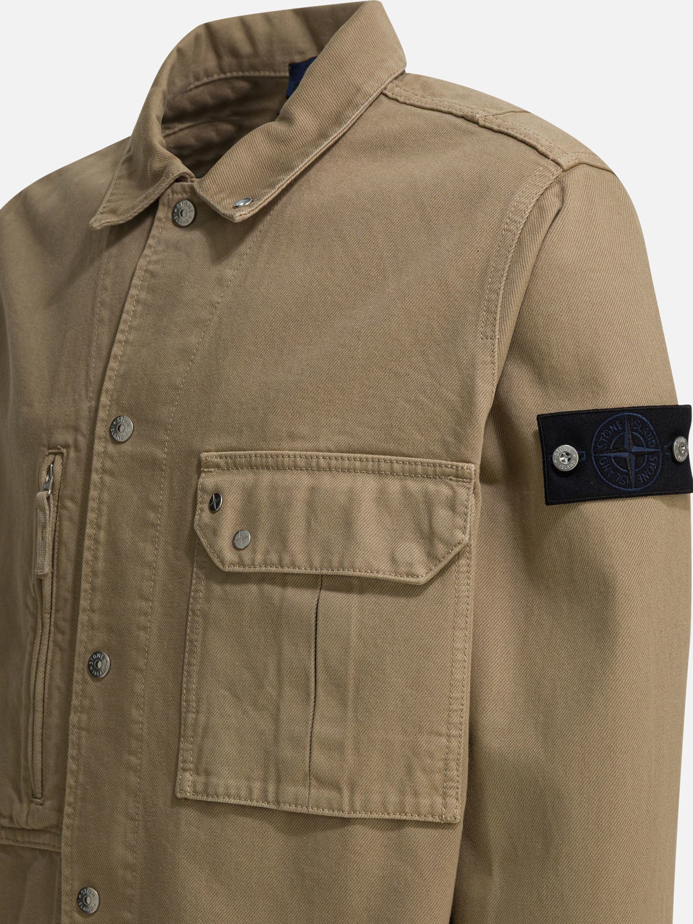 Overshirt jackets Logo  Beige - Stone Island Men | PDP | VIETTI Online Store | Zoom-Modal_3
