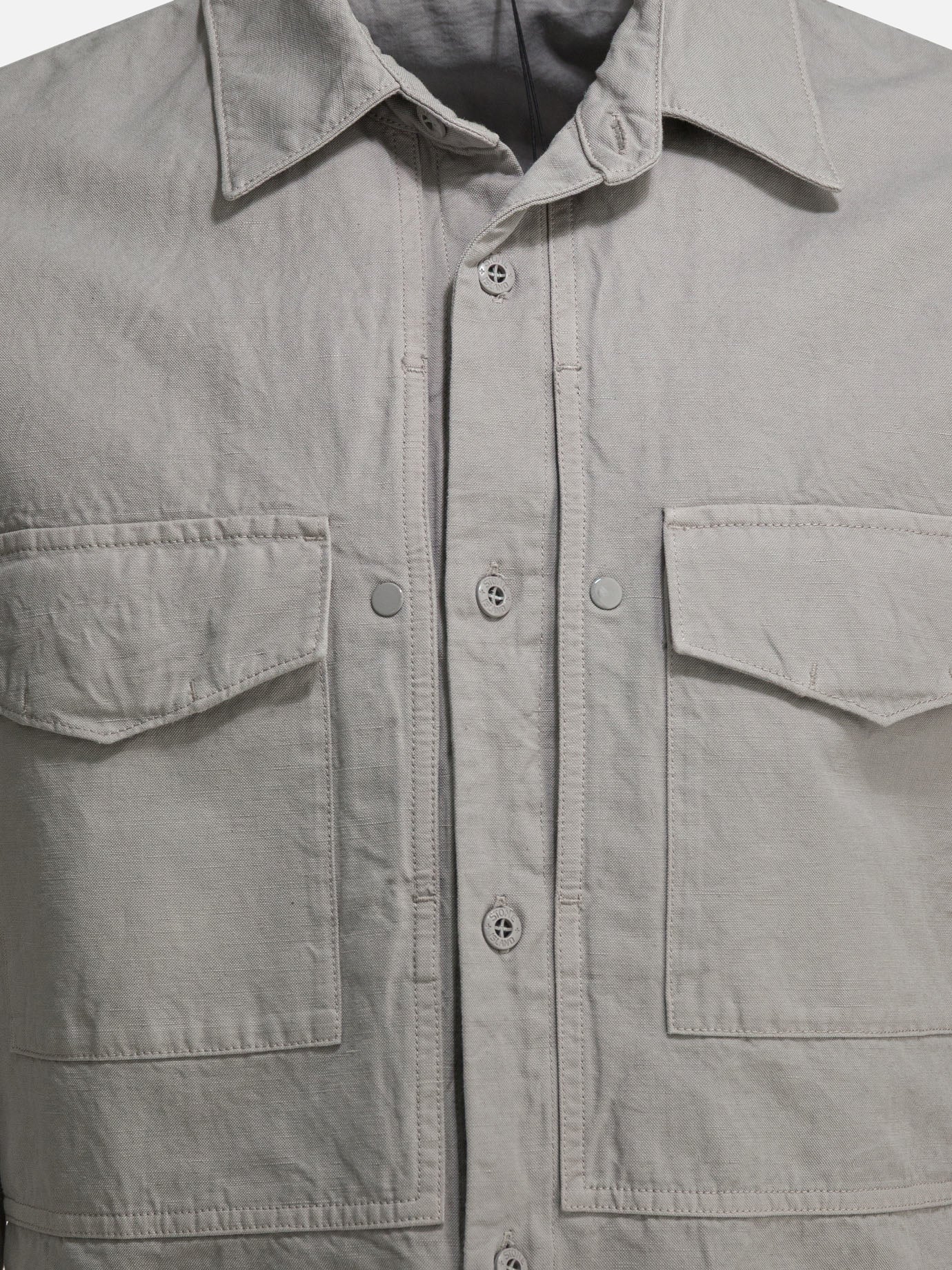 Casual shirts Logo  Grey - Stone Island Men | PDP | VIETTI Online Store | thumbnail_3
