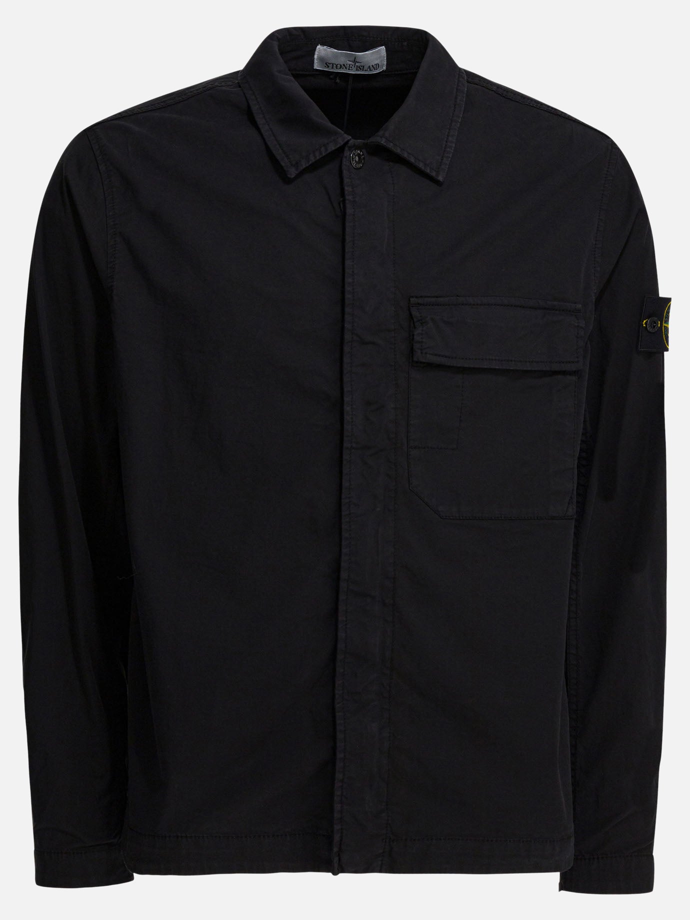 Overshirt jackets Solid colour  Black - Stone Island Men | PDP | VIETTI Online Store | thumbnail