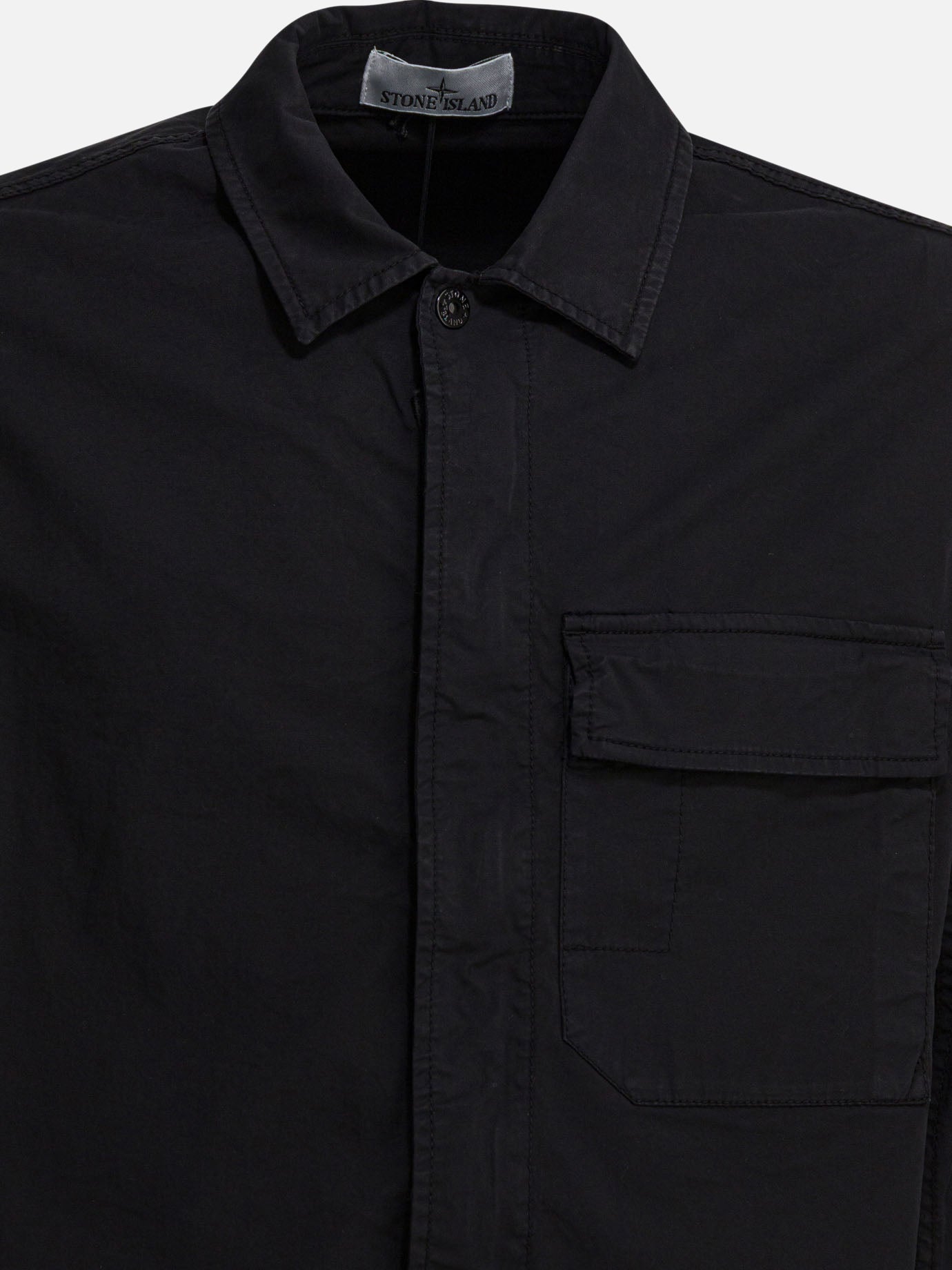 Overshirt jackets Solid colour  Black - Stone Island Men | PDP | VIETTI Online Store | thumbnail_3