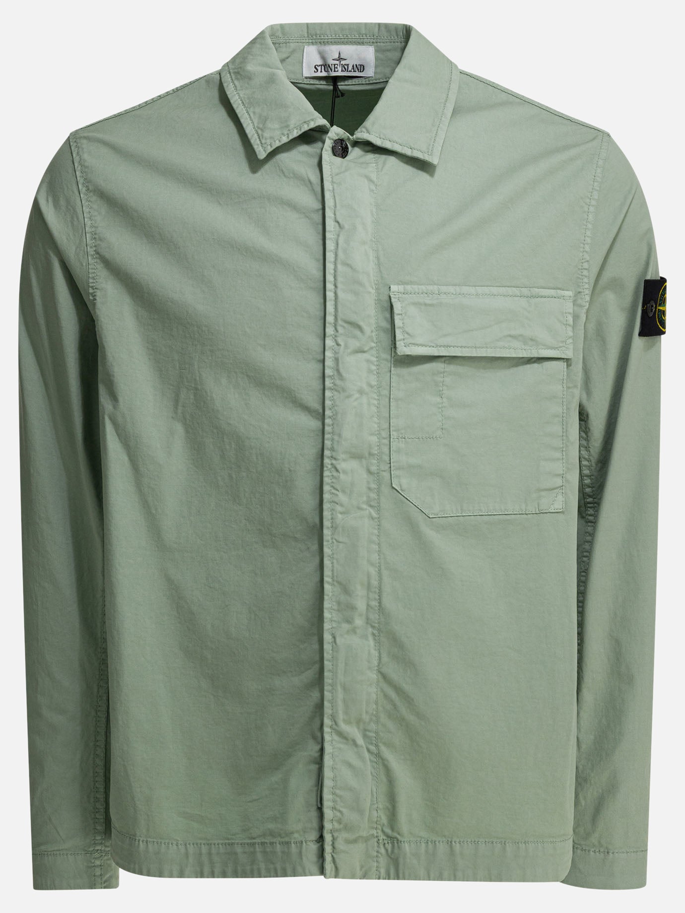 Overshirt jackets Solid colour  Green - Stone Island Men | PDP | VIETTI Online Store | thumbnail