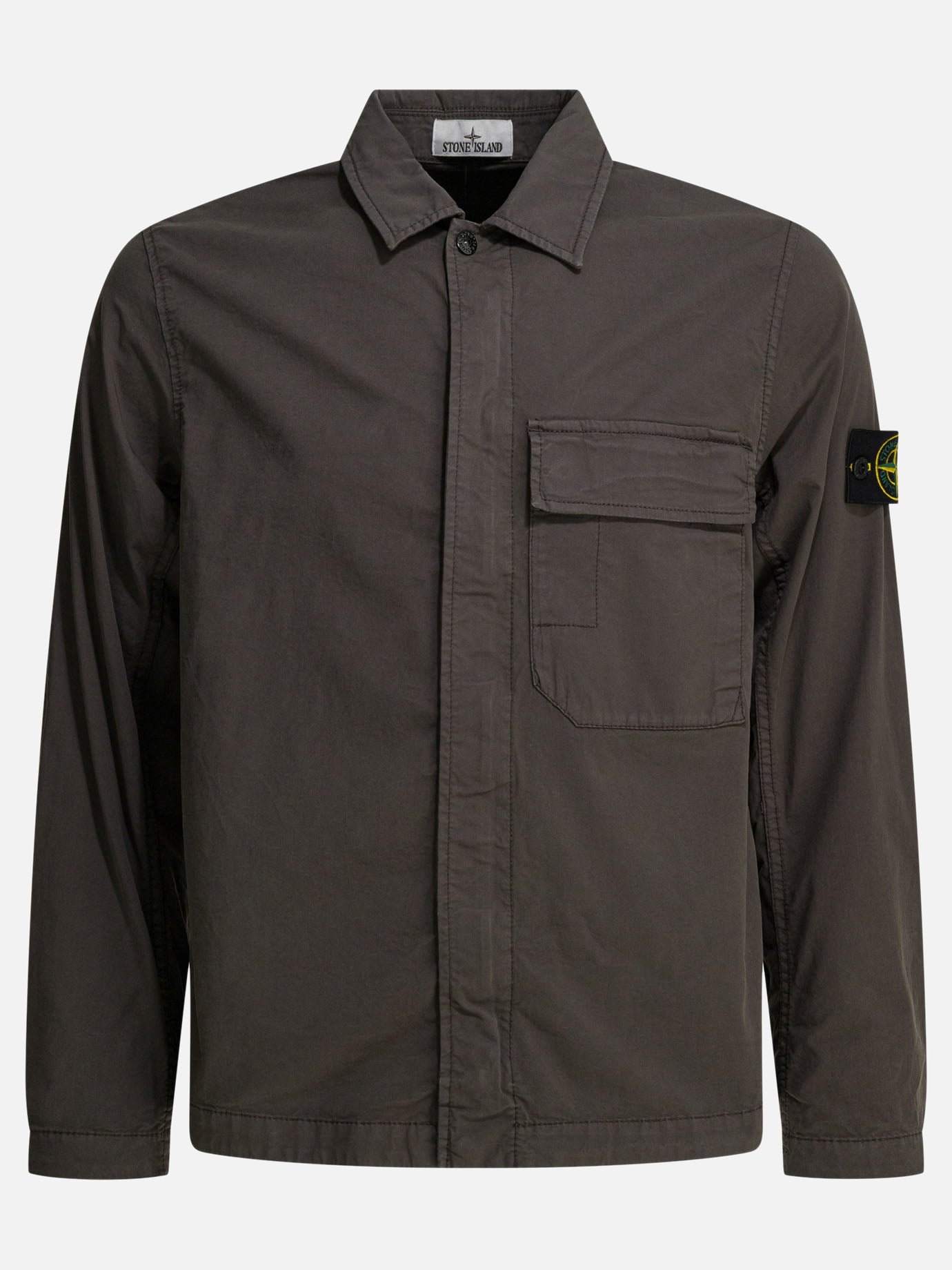 Overshirt jackets Solid colour  Brown - Stone Island Men | PDP | VIETTI Online Store | thumbnail