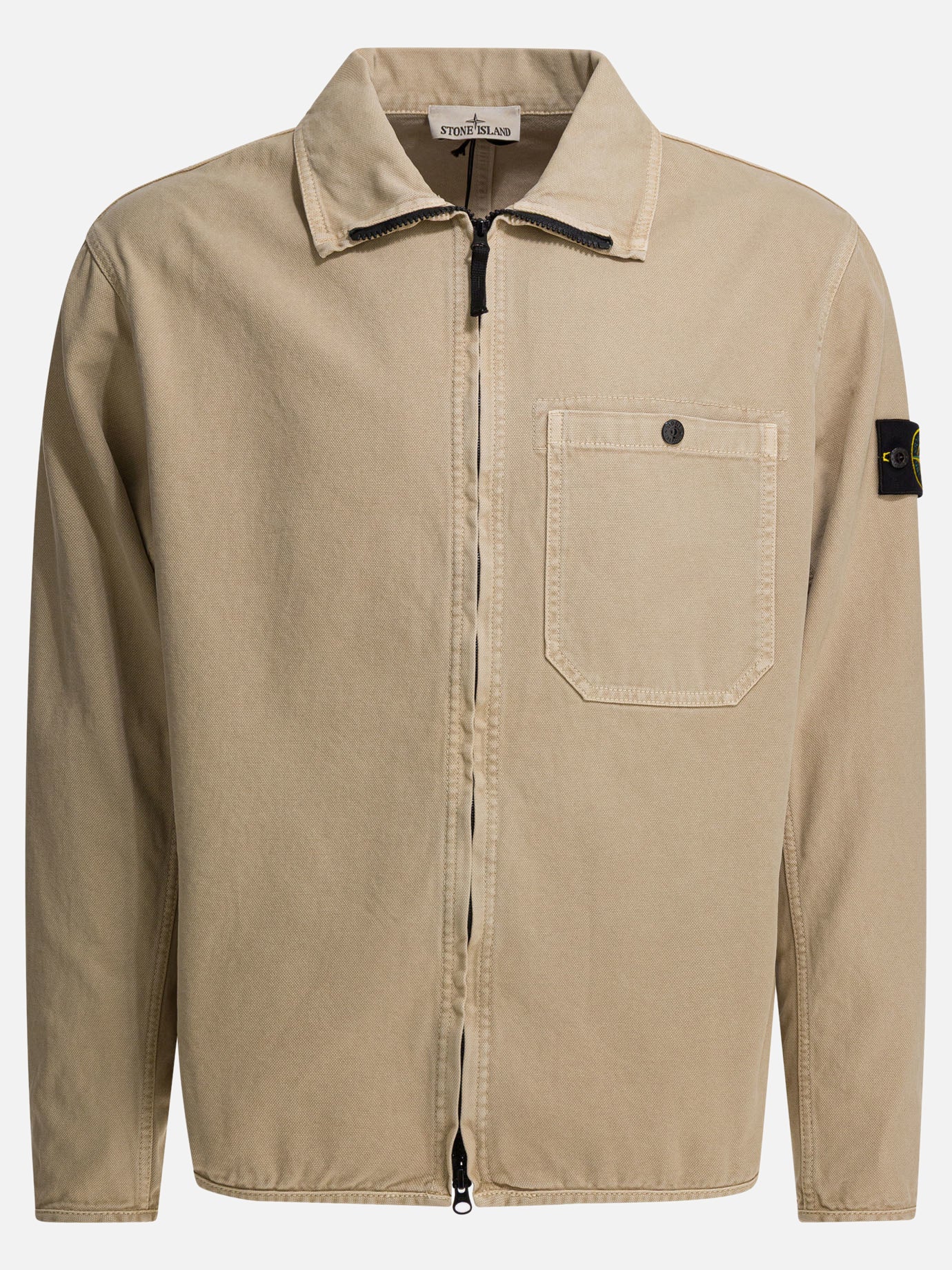 Overshirt jackets Logo  Beige - Stone Island Men | PDP | VIETTI Online Store | thumbnail