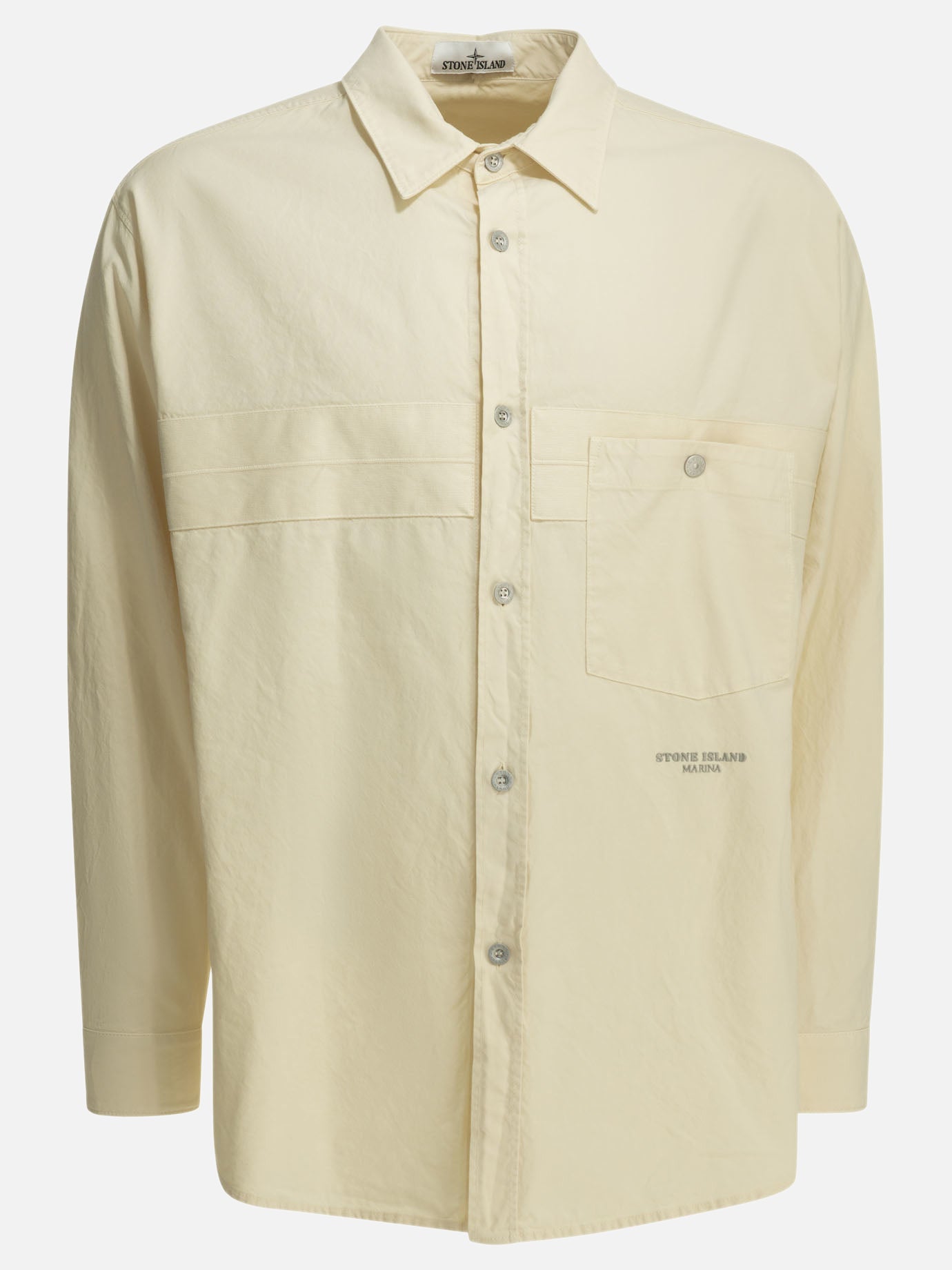 Overshirt jackets Logo  White - Stone Island Men | PDP | VIETTI Online Store | thumbnail