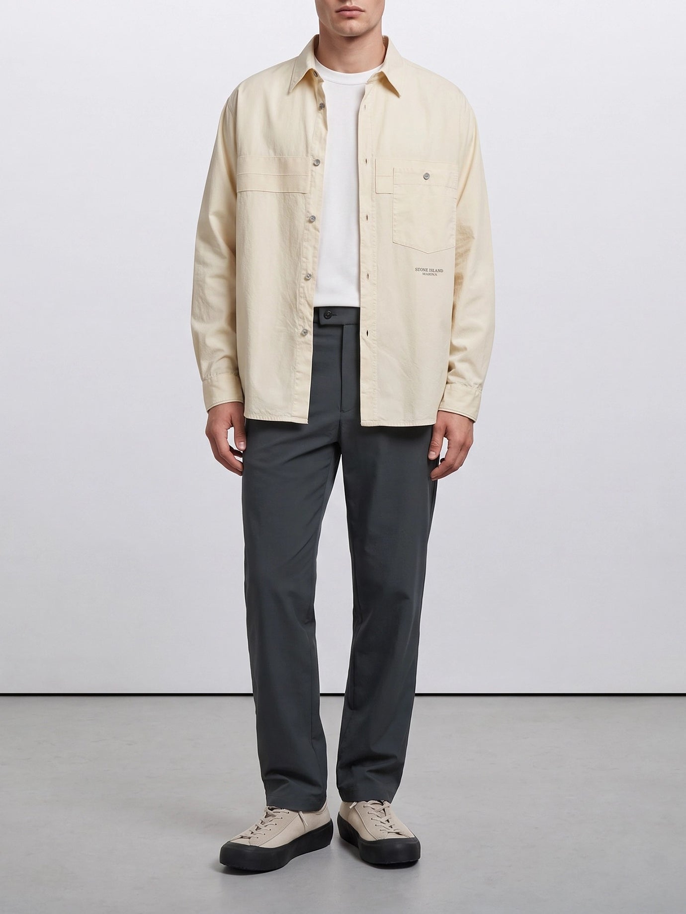 Overshirt jackets Logo  White - Stone Island Men | PDP | VIETTI Online Store | Zoom-Modal_2
