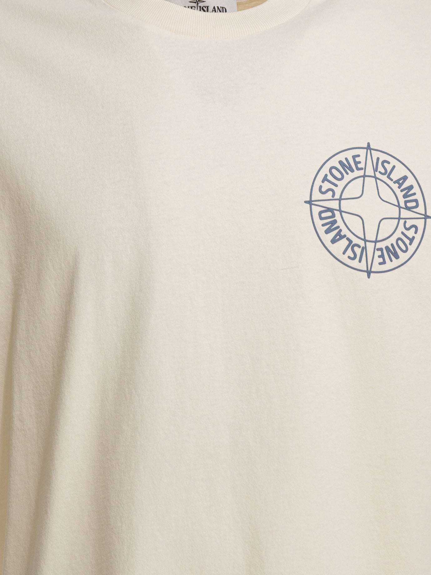Crewneck t-shirts Logo  White - Stone Island Men | PDP | VIETTI Online Store | thumbnail_3