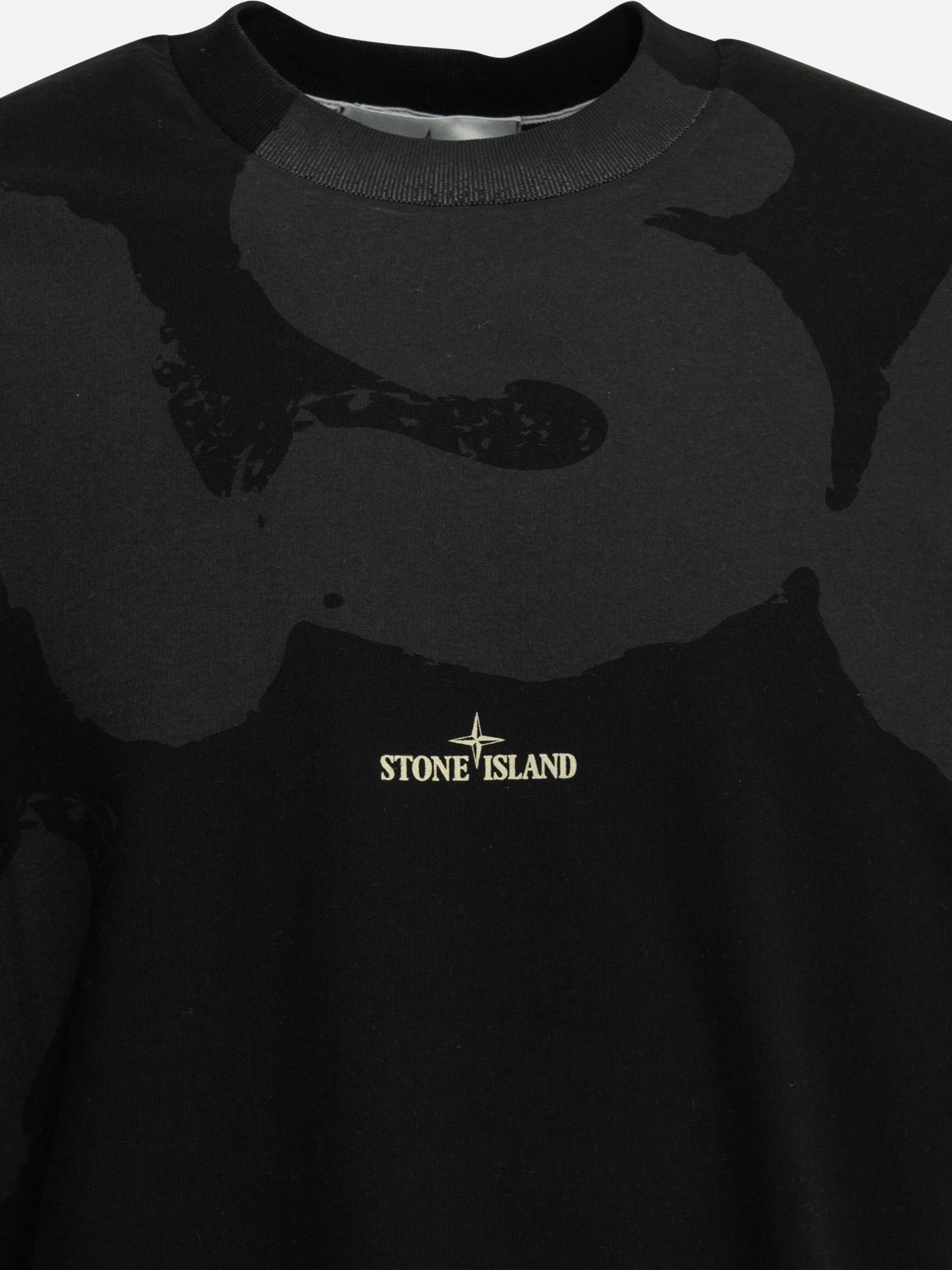 Crewneck t-shirts Logo  Black - Stone Island Men | PDP | VIETTI Online Store | thumbnail_3