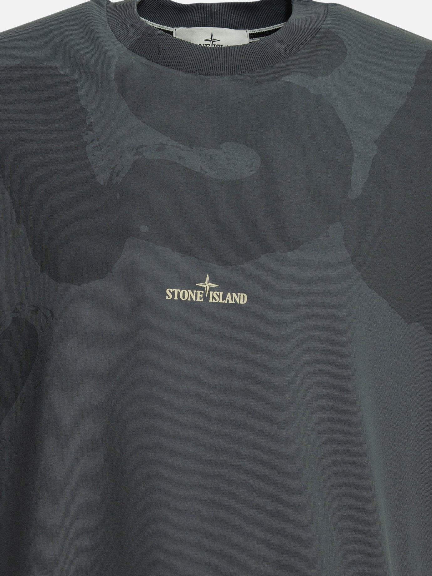 Crewneck t-shirts Logo  Blue - Stone Island Men | PDP | VIETTI Online Store | thumbnail_3