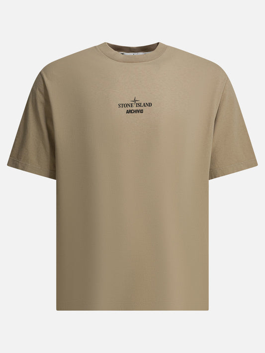 Crewneck t-shirts Logo  Beige - Stone Island Men | PLP | VIETTI Online Store 

