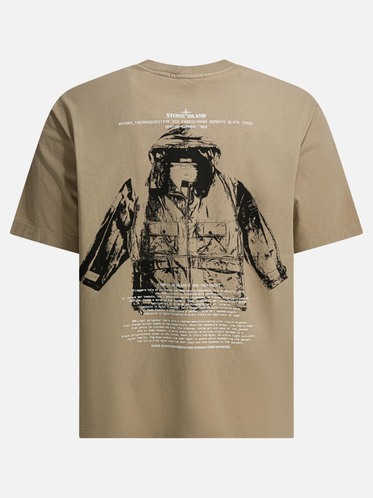 Crewneck t-shirts Logo  Beige - Stone Island Men | PLP | VIETTI Online Store | 2
