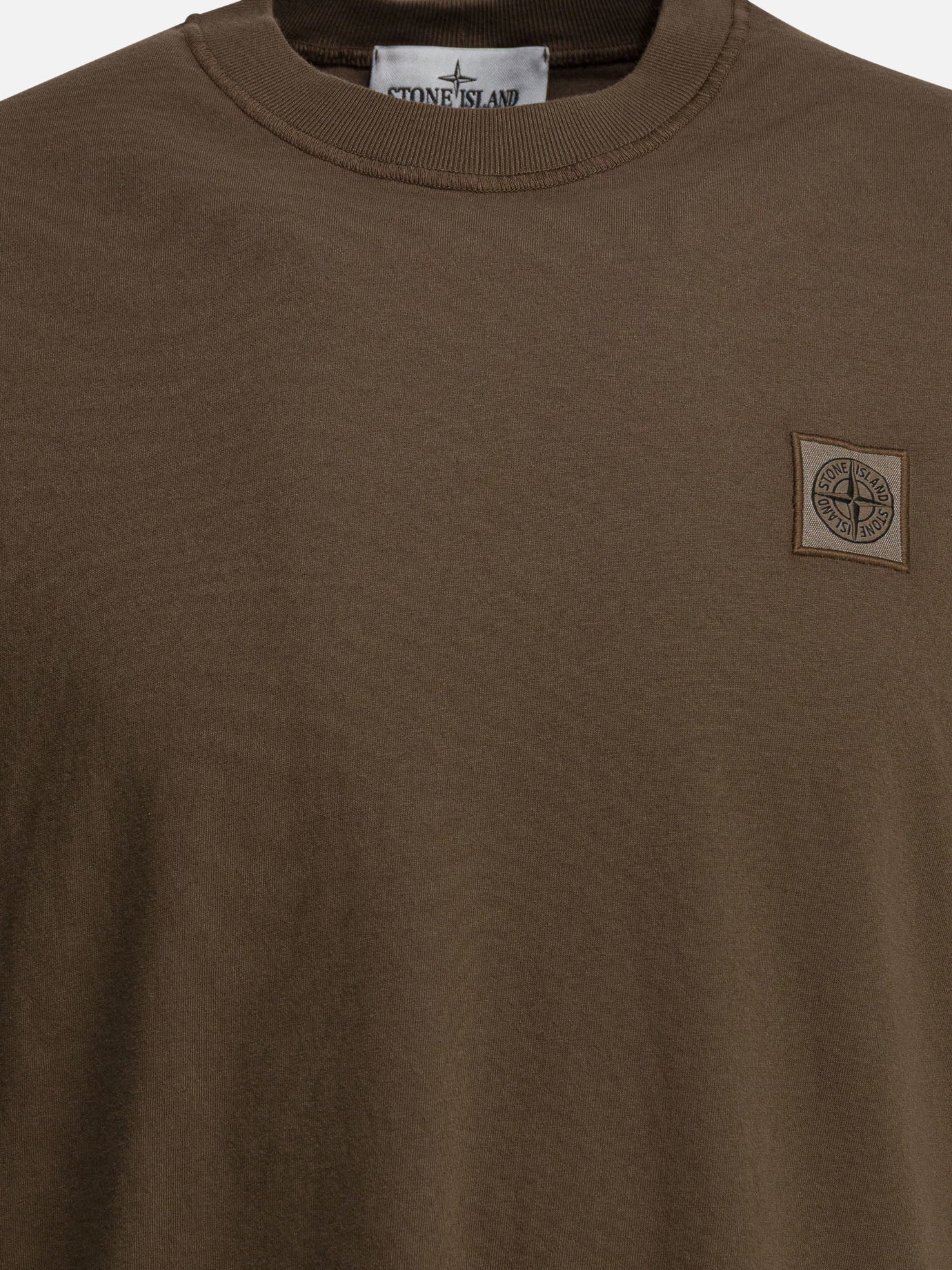 Crewneck t-shirts Logo  Brown - Stone Island Men | PDP | VIETTI Online Store | thumbnail_3