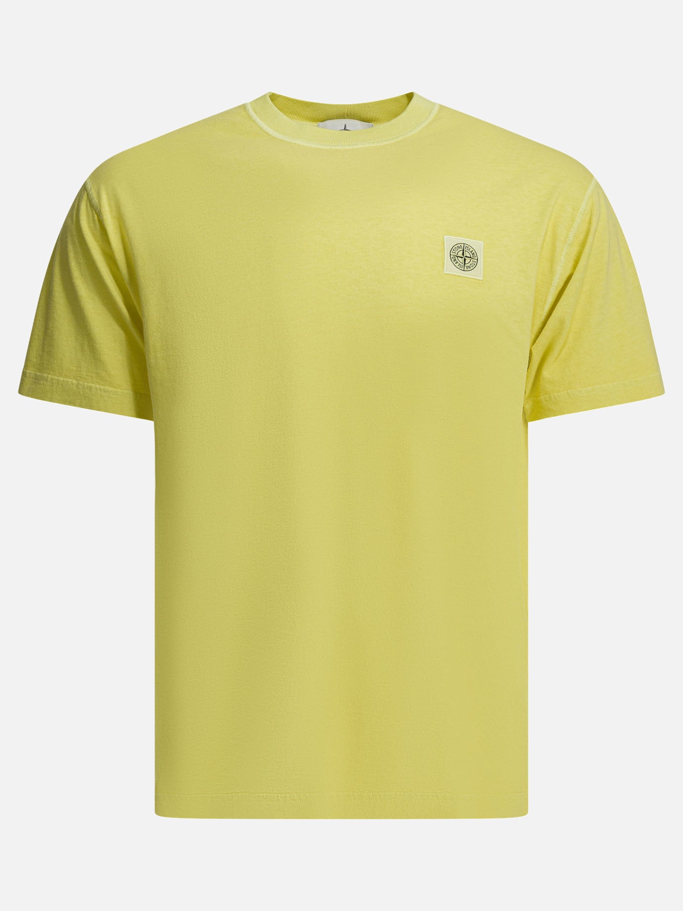 Crewneck t-shirts Logo  Yellow - Stone Island Men | PDP | VIETTI Online Store | Zoom-Modal
