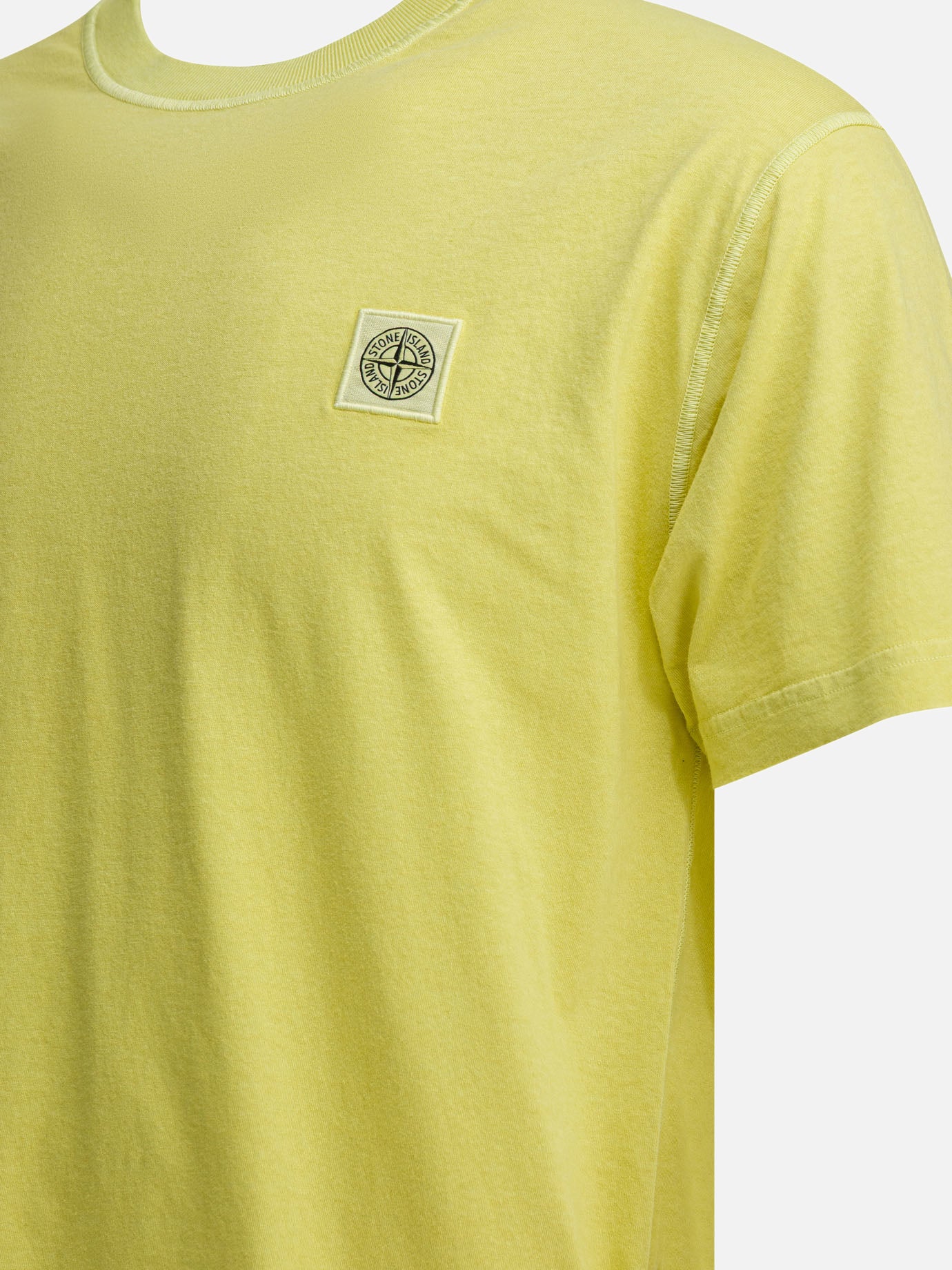 Crewneck t-shirts Logo  Yellow - Stone Island Men | PDP | VIETTI Online Store | Zoom-Modal_4
