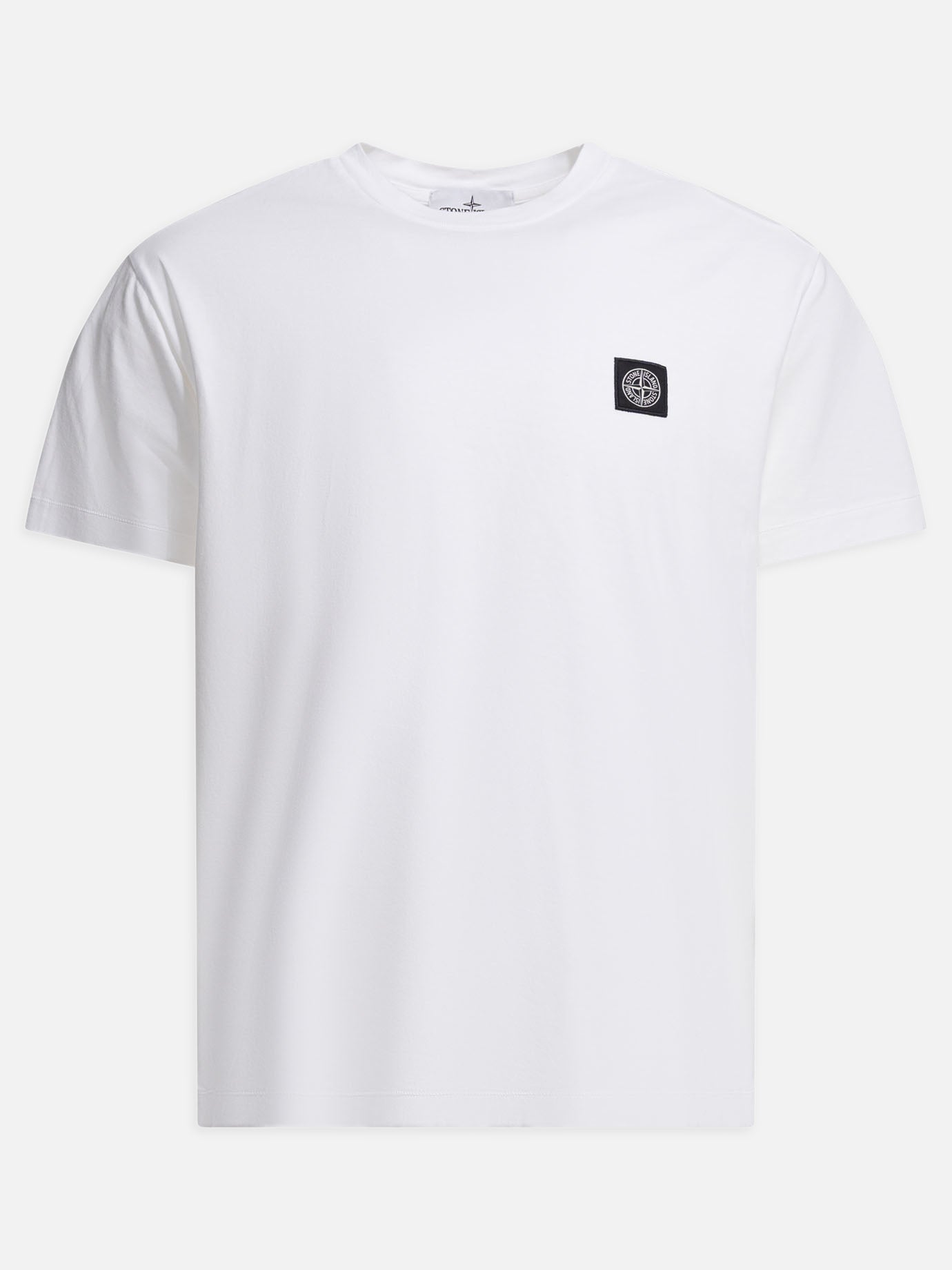 T-shirt girocollo Logo  Bianco - Stone Island Uomo | PDP | VIETTI Online Store | thumbnail