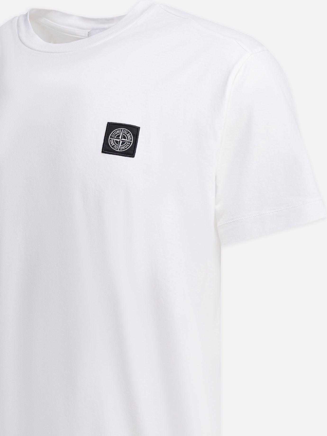T-shirt girocollo Logo  Bianco - Stone Island Uomo | PDP | VIETTI Online Store | Zoom-Modal_4
