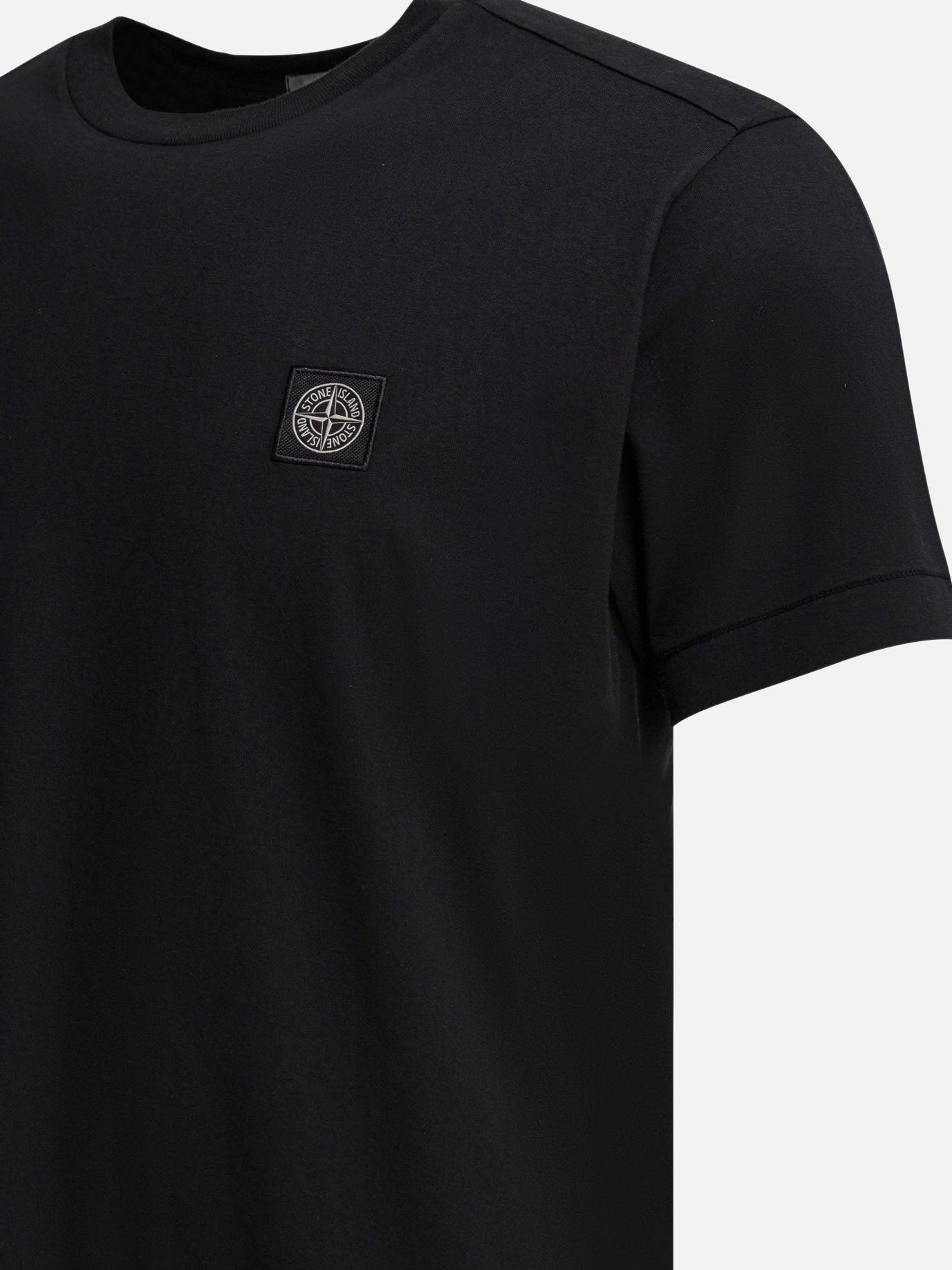 Crewneck t-shirts Logo  Black - Stone Island Men | PDP | VIETTI Online Store | thumbnail_4