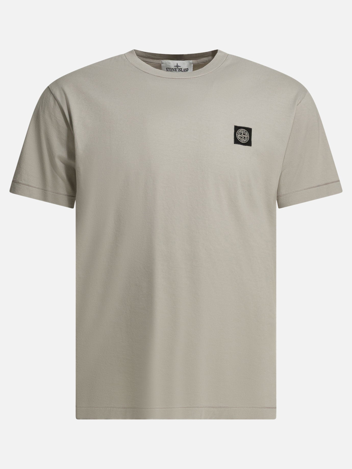 Crewneck t-shirts Logo  Grey - Stone Island Men | PDP | VIETTI Online Store | Zoom-Modal
