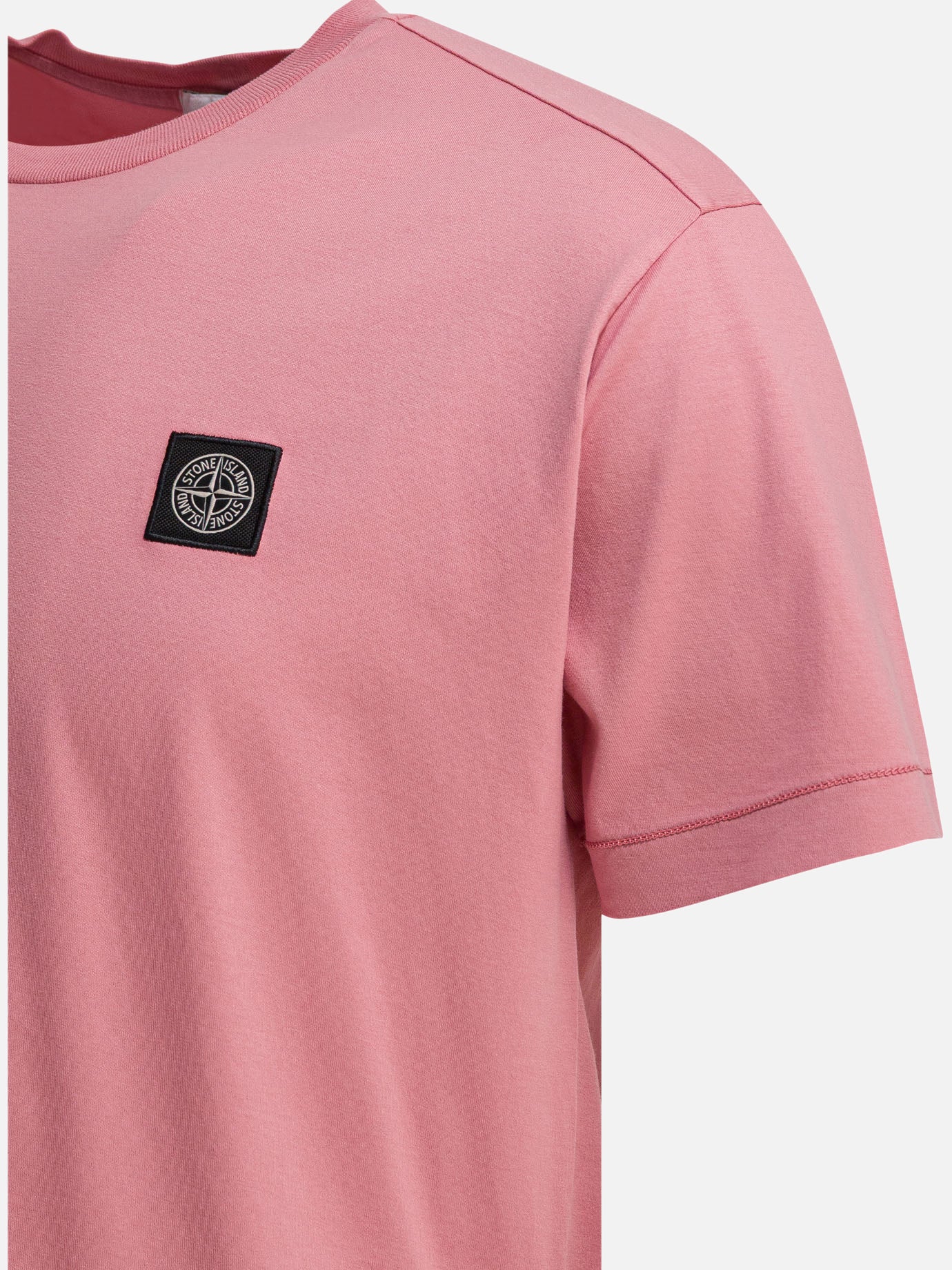 Crewneck t-shirts Logo  Pink - Stone Island Men | PDP | VIETTI Online Store | thumbnail_4