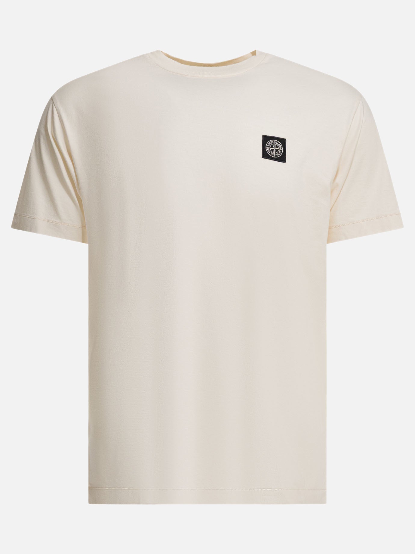 Crewneck t-shirts Logo  White - Stone Island Men | PDP | VIETTI Online Store | thumbnail