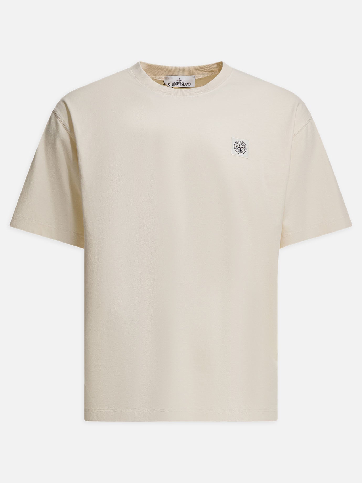 T-shirt girocollo Logo  Bianco - Stone Island Uomo | PDP | VIETTI Online Store | thumbnail